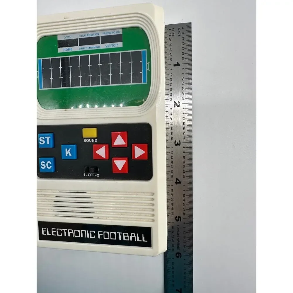 Mattel Basic Fun Electronic Football Handheld Game Tested Works Retro Toy